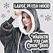 Qeils Wearable Blanket Hoodie for Women, Comfy Sherpa Sweatshirt Blanket as Birthday Christmas Gifts, Oversized Pullover Jacket Blanket Hoodie for Adult (Dark Grey, Adult)