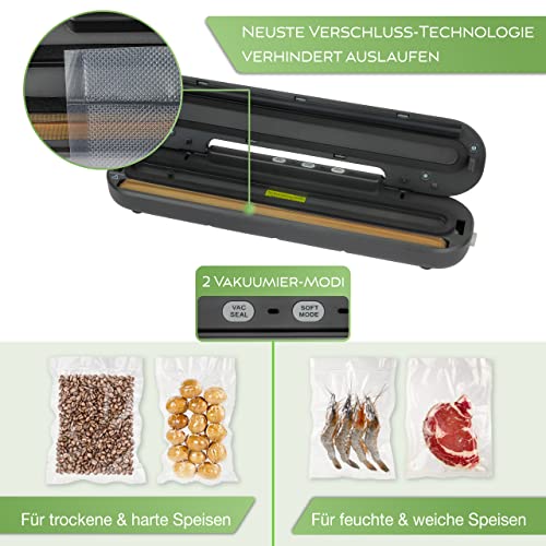 Vakumierergerät inkl. 10 Beutel - Sous Vide Vakuumiergerät Beutel | Einschweissgerät Vakuum für Lebensmittel… – Bild 3