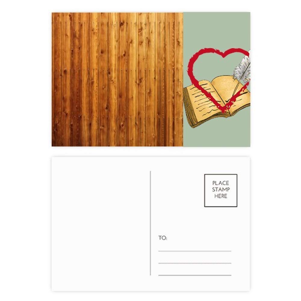 Lot de 20 cartes postales de remerciement en bois orange