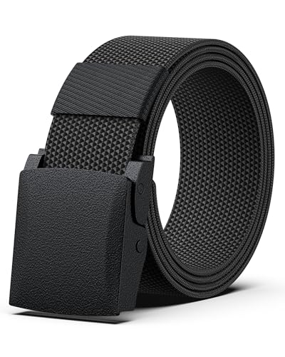 Tactical Belt Nylon Ratchet Work Belt Adjustable with Automatic Slide Buckle Belt Waist Clip Fan