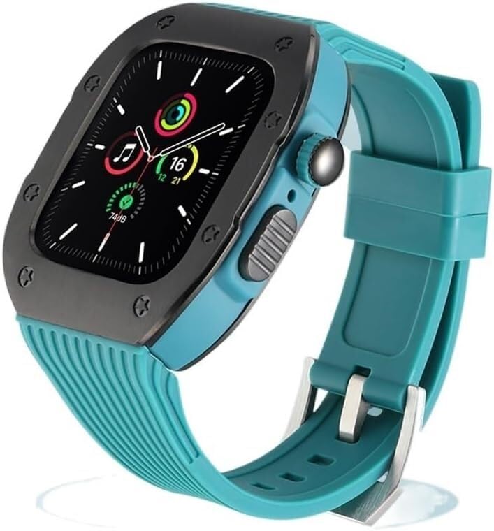 Bracelet silicone Apple Watch Ultra 49mm kit modification acier pour bureau et sport outdoor