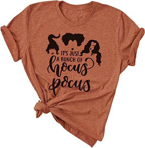 Halloween Hocus Pocus Shirt Womens Witch Museum Sanderson Sisters Bed and Breakfast T-Shirts for Women Classic Halloween Movie Graphic Tee Tops