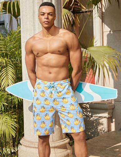 Mens Swim Trunks with Mesh Liner Board Shorts Quick Dry Bathing Suit Hawaii Swimwear for Men Long Shorts with Zipper2