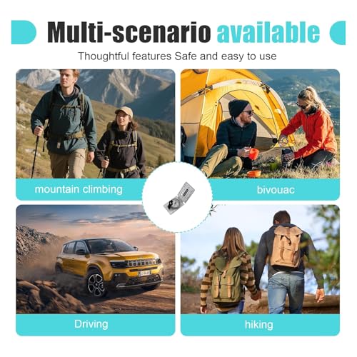 Brújula Plegable de Bolsillo para Camping y Senderismo miniatura 2