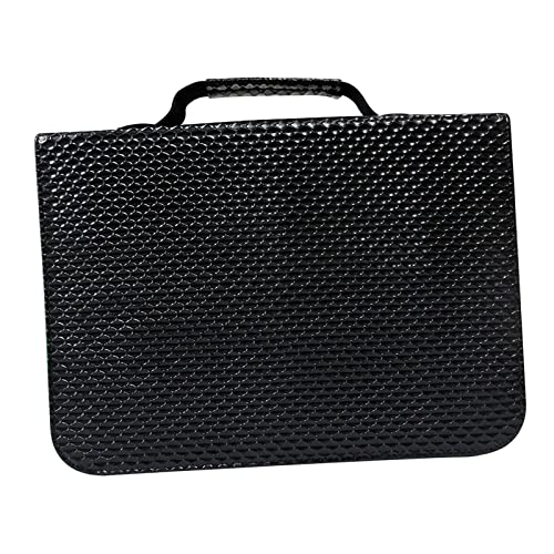 PU Leather Hair Scissor Holder Pouch Case for Hairdressers Salon 24 Pockets Tool Organizer Bag Black