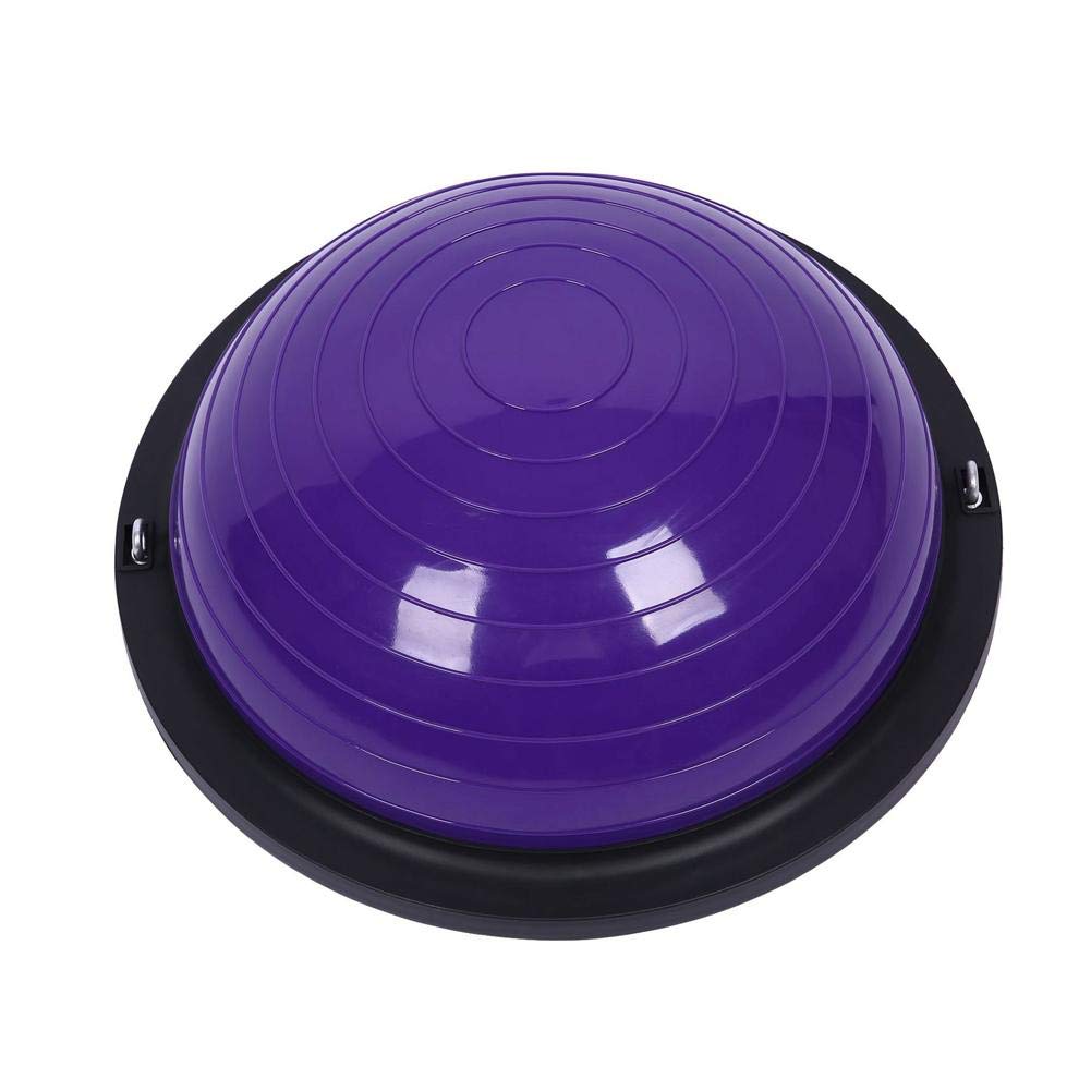 Auveach Balance Ball Trainer 46cm with Resistance Bands and Foot Pump Thickened Yoga Exercise Ball for Pilates Fitness Home Training for Women Teenager Purple