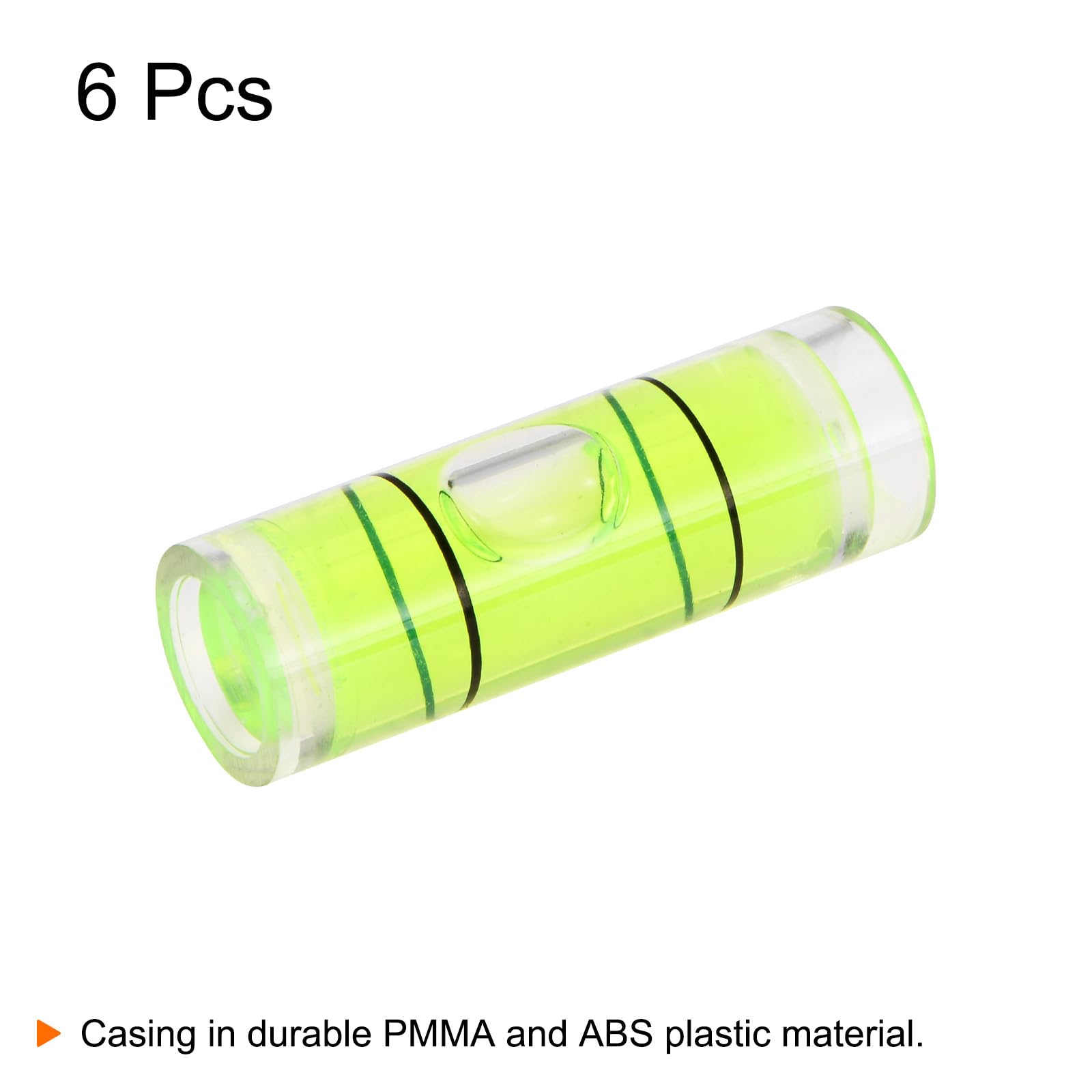 Mini Bubble Levels - 6 Pack PMMA Spirit Vials -3