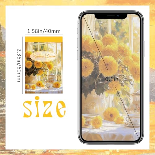 Image of 6 Sets 300 Pcs Washi Stickers Set Colorful Dreams Sticker Book for Journaling, DIY Decorative Paper Sticker Decals for Bullet Journal Art Scrapbooking Diary Card Craft Gift Album Notebook Stationery