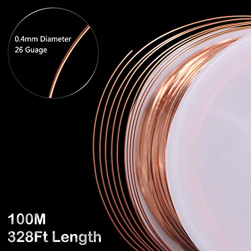 EVERMARKET 328Ft Jewelry Wire - 26 Gauge Tarnish Resistant Copper Beading Wire for Jewelry Making 0.4mm X 100m (Rose Gold) - Image 4