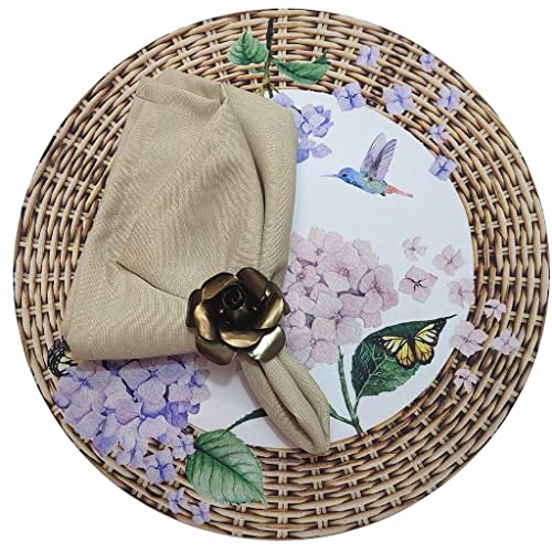 Kit 4 Guardanapos de Tecido Algodão Marrom Mascavo 39cmx39cm