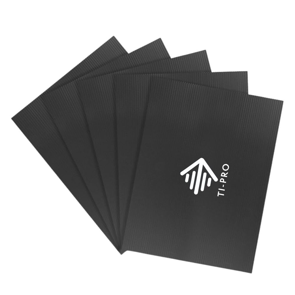 TI-PRO Black Correx Floor and Surface Protection Sheet 0.6m x 1.2m x 2mm - DIY Protector Board for Painting Building Work (50 Pack)