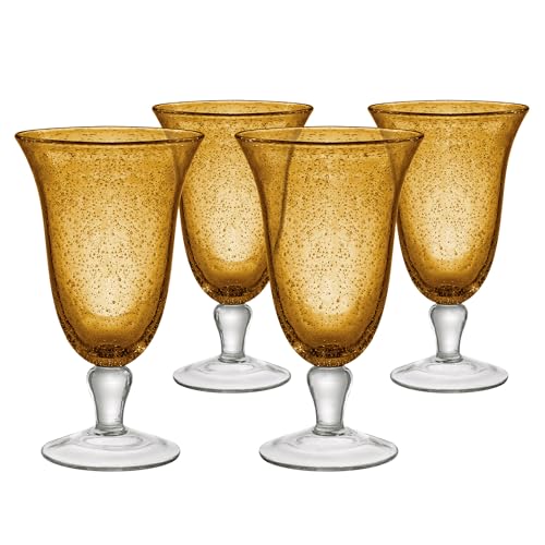 Artland Eistee-Glas Bernstein Iris-Samen-Design 4er Set
