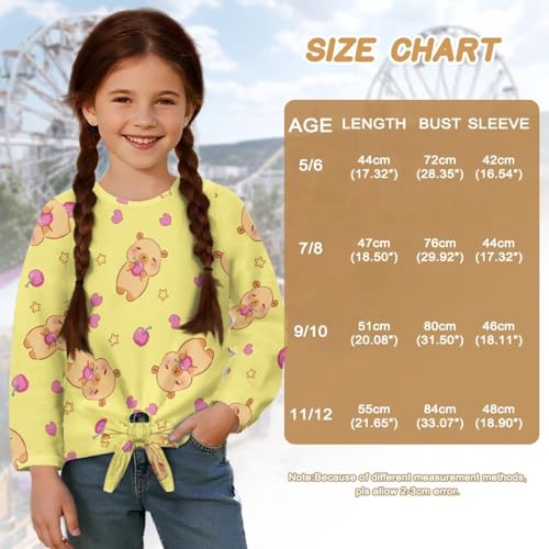 Girls Long Sleeve T-Shirt Kids Fall Tee Tops Children Crewneck Shirt Girls Long Sleeve T-Shirt School3
