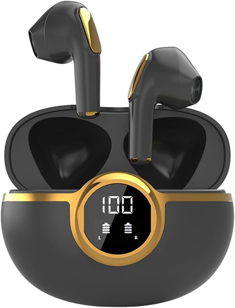 Wireless Earbuds Bluetooth Headphones with LED Display Charging Case IPX5 Waterproof Earphones in-Ear Buds with Mic Advanced Active