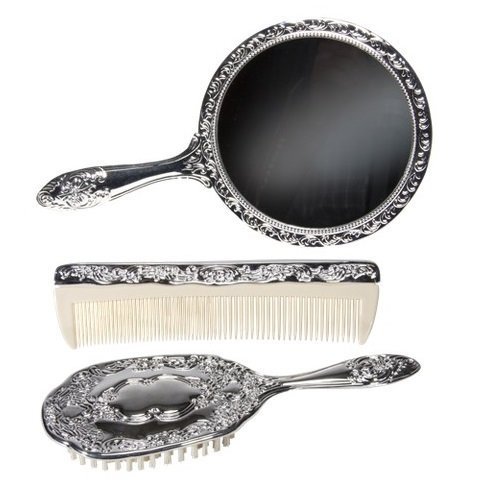 3 Pc Silver Chrome Girls Vanity Set Comb Buy Online In Israel At Desertcart