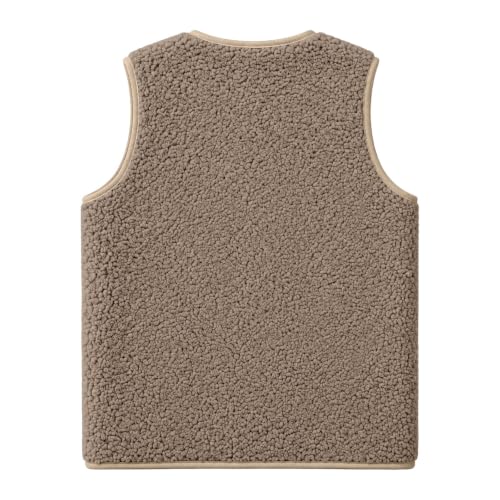 Kids Girls Fleece Teddy Vest Lightweight Waistcoat Fuzzy Jacket With Pocket - image 8