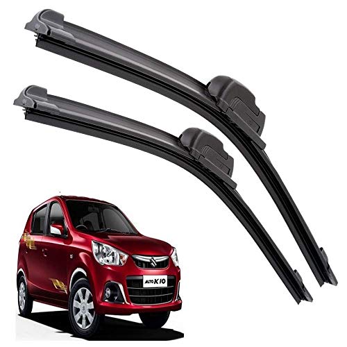 Image of Euro Care Windshield Car Wiper Blades Compatibility With Maruti Suzuki Alto K10 (Model : 2015-2019) - Set of 2Pc (D-18,P-16)