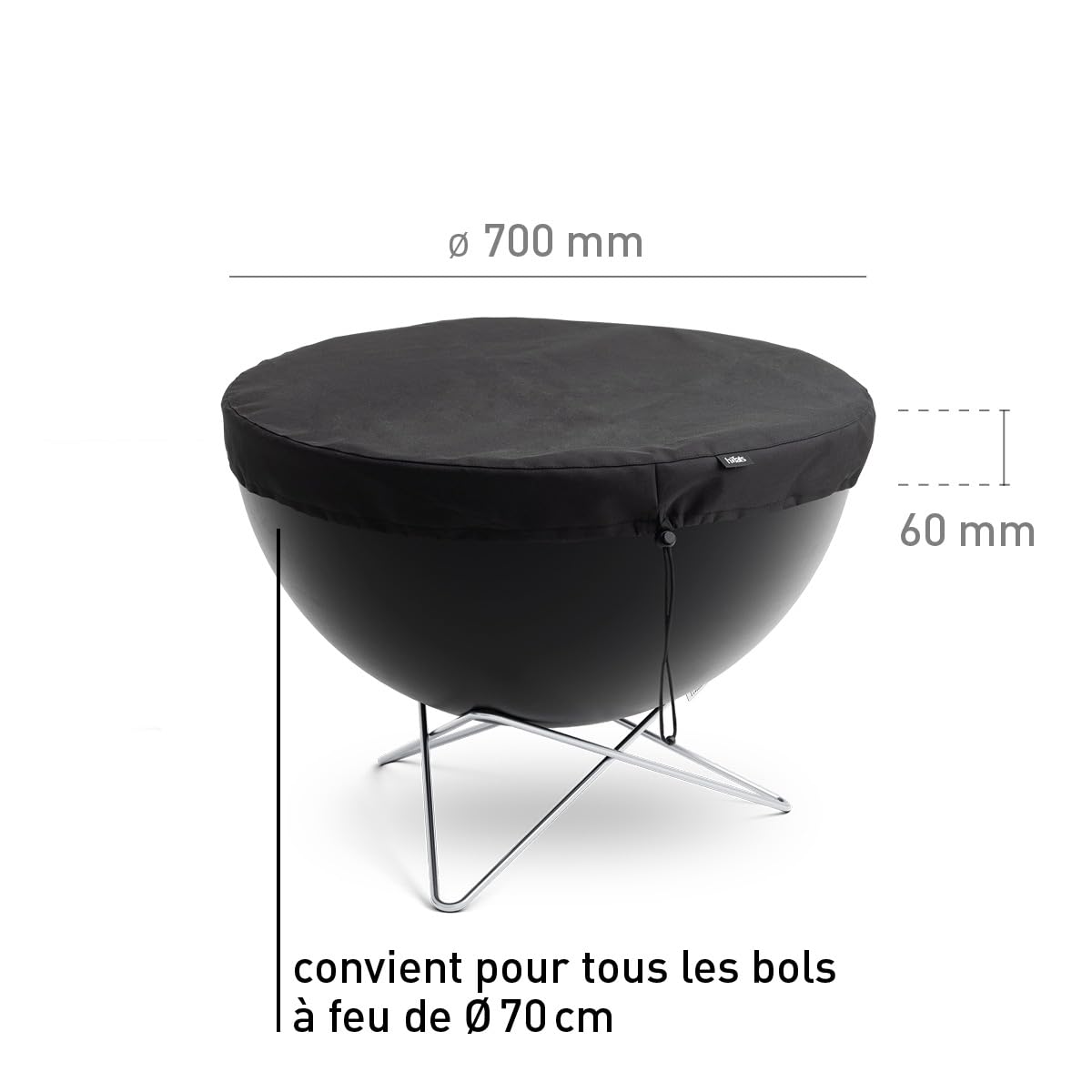 höfats - Housse pour Bowl et Bowl 57 - protège Le brasero Bowl - Housse de Protection adaptée aux intempéries et avec Bouchon de Cordon - Accessoires pour Bowl 57