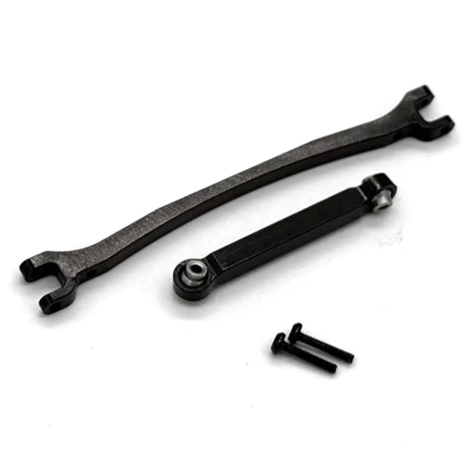 Tiranti Sterzo In Metallo Per Discovery D90 D110 Per Tacoma 1/24 Parti | Auto RC Modifica parti riparazione con tiranti in metallo sterzo affilato e gioco anteriore ridotto(Black)