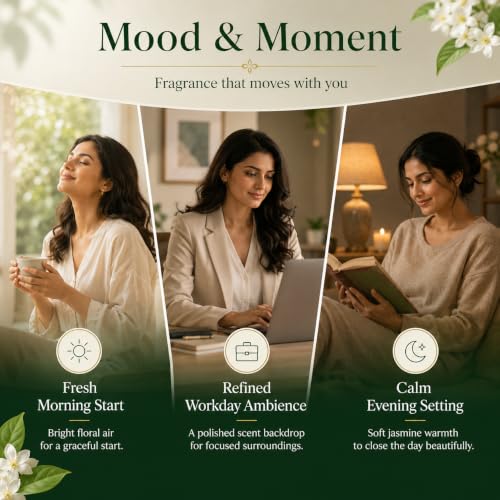 Image of AROMATICO Jasmine Diffuser Oil with Strong, Long-Lasting Aroma. Premium Aroma Oil for Homes, Offices & Showrooms. Aromatherapy, Diffusers, Air Purifiers, Vaporizers - 1 L(1000 ml)
