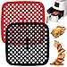 MEIYAXINWIN 2 Stück Air Fryer Matten Liners, 8,5 Zoll Wiederverwendbare Silikon Luftfritteuse-Liner für Air Fryer Dampfkorb Mikrowelle Backen Dampf (Rot + Schwarz)