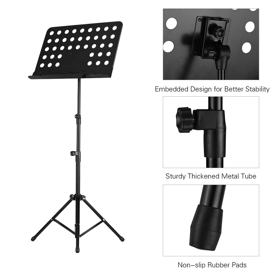 Leggio portatile in metallo strumenti musicali staccabili per pianoforte violino chitarra spartiti accessori per parti di chitarra