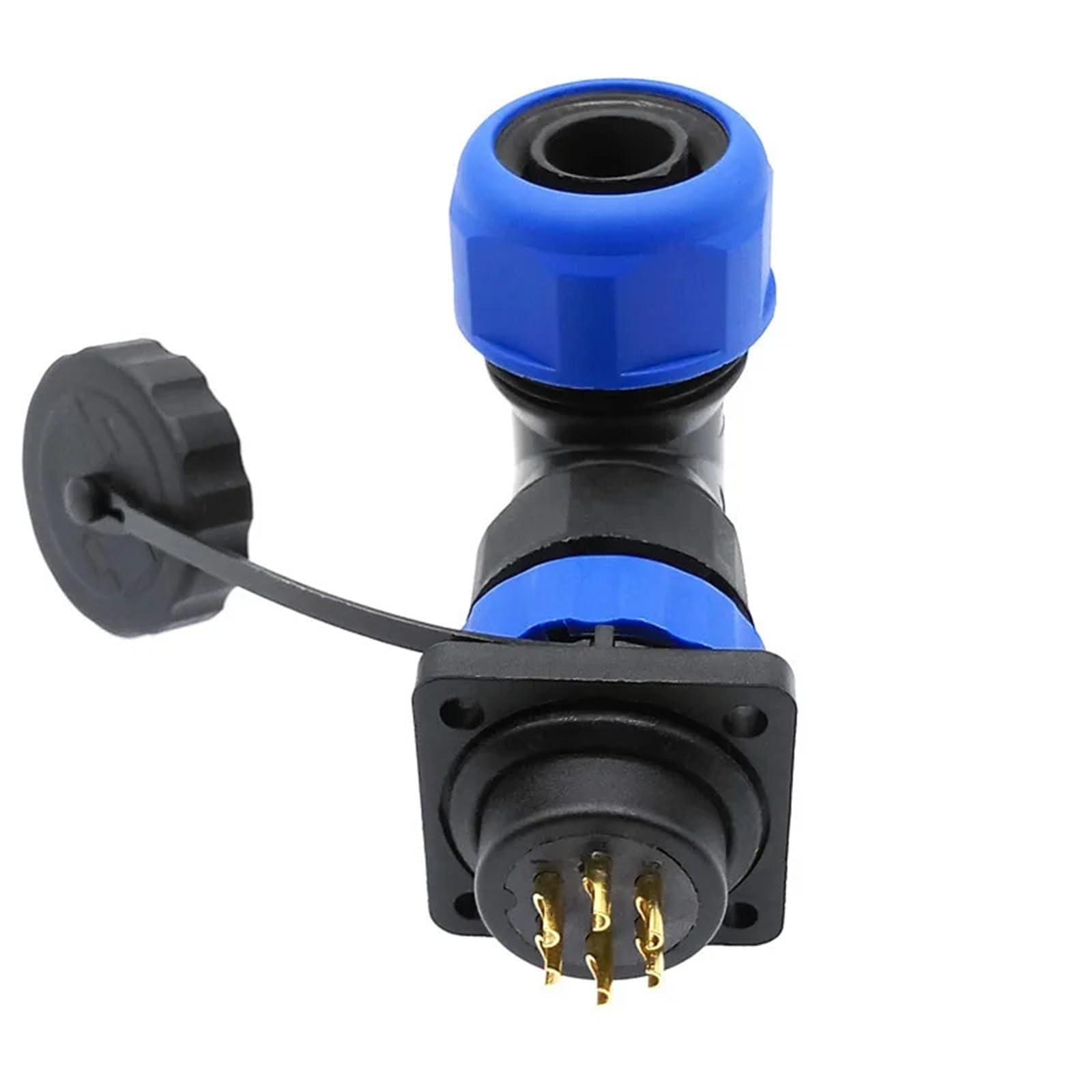 SP20 Corrugated Pipe Connector 2/3/4/5/6/7/9/10/12/14Pin Flange Angle Connectors 90 Degree Elbow 1Pcs(2 pin)