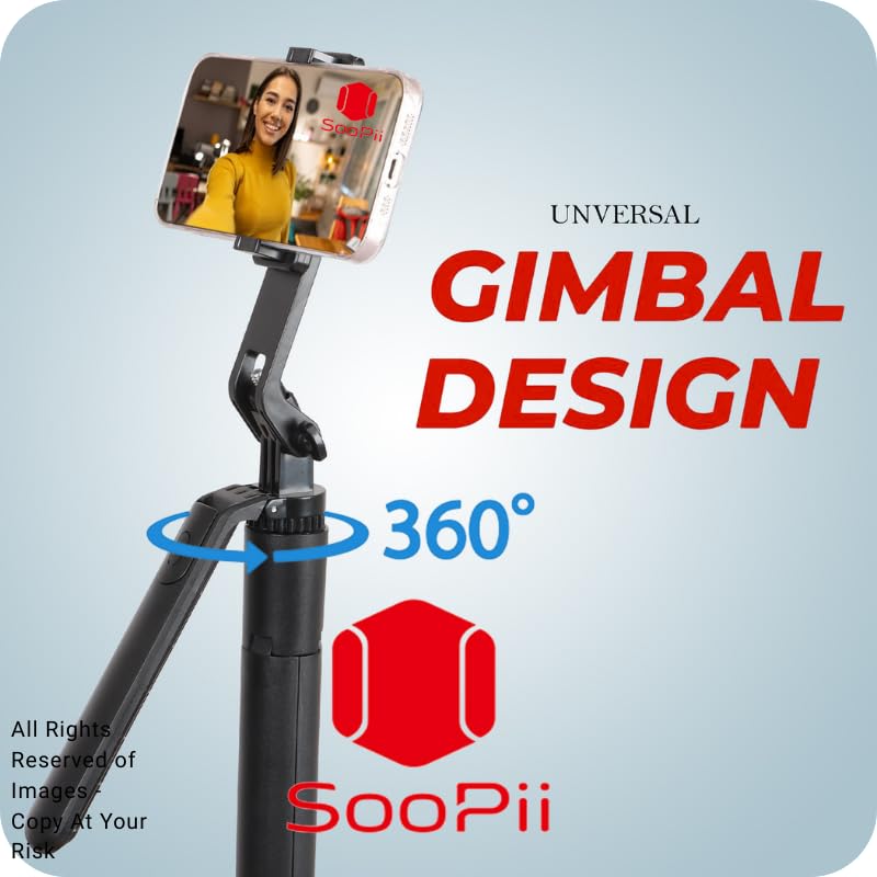 Image of All in one 170 cm Bluetooth Selfie Stick with Tripod Stand | Foldable & Extendable | Wireless Remote | Lightweight Portable Selfie Stick for Android & iPhone | Vlogging, Travel, Video Shooting