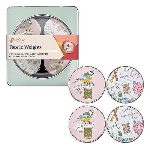 Sew Easy Pattern Fabric Weights - for Sewing Crafts, Pattern Cutting, Dressmaking, Tailoring, Quilting, 4 x 75g, Birds