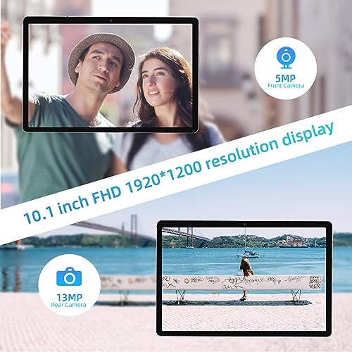 Image of Kinstone 10.1 inch Android Tablet - 8GB RAM 256GB ROM with 1TB Expand - Unisoc T616 Octa-Core - 1920x1200 FHD Display - 4G LTE Dual SIM - 2.4 /5G Dual-Band WiFi - 13MPRear Camera - 8000mAh Battery - Silver