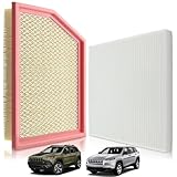 partszen Engine & Cabin Air Kit Filter Fit for Jeep Cherokee L4 2.4L /V6 3.2L 2014-2018 Replace