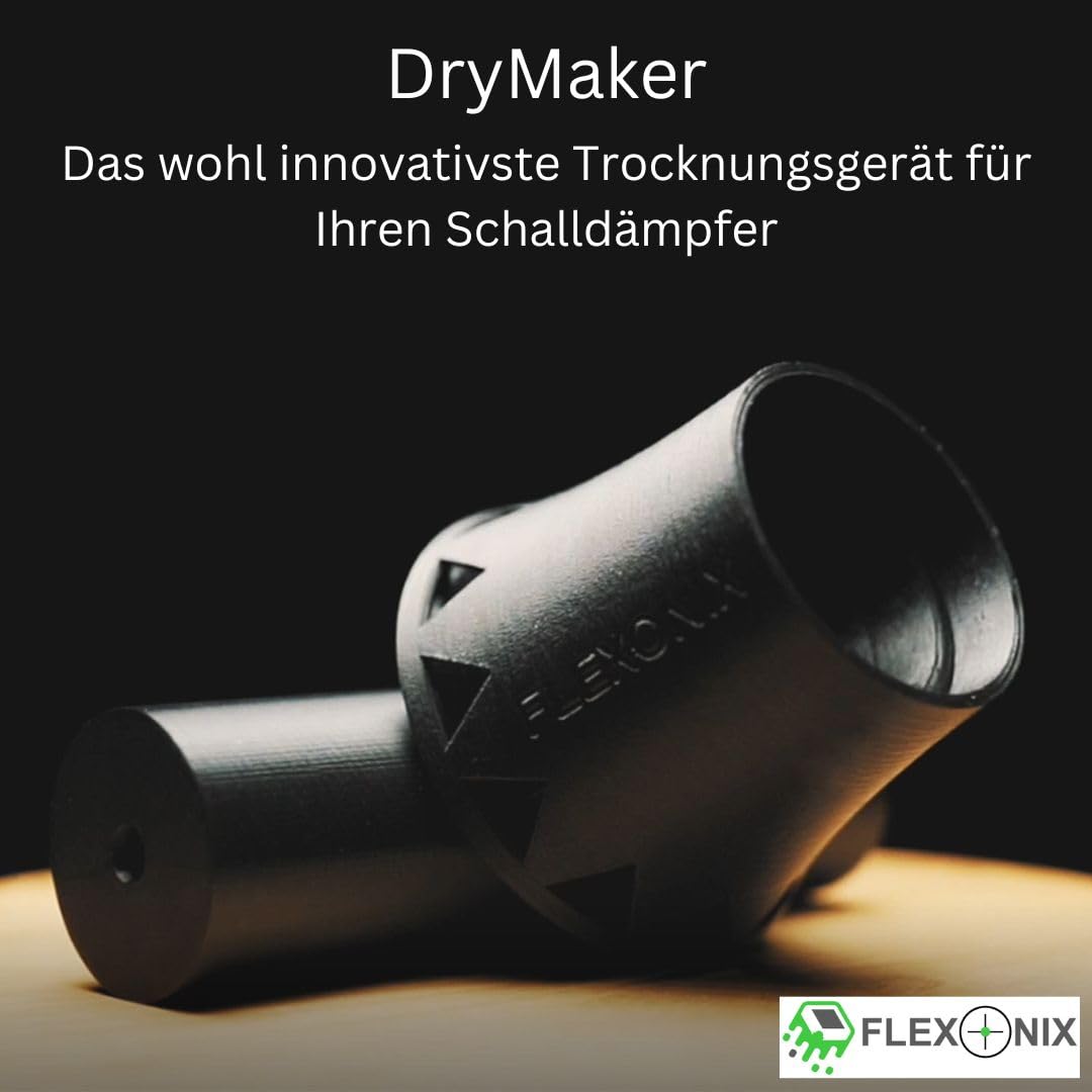 DryMaker Schalldämpfertrockner elektronisches Trocknungsgerät mit automatischer Abschaltung kugelgelagerter Lüfter Made in Germany