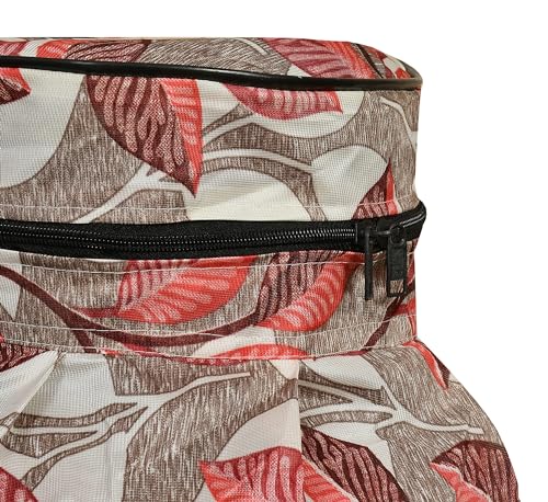 Image of Woah Cotton DustProof and Dustproof LPG Gas Cylinder Cover| Top Design Stain| Dust| DustProof PVC LPG Gas Cylinder Cover, Polyester Gas Tank Cover Fits StandardG (Pack of 1, Pink Leaf)