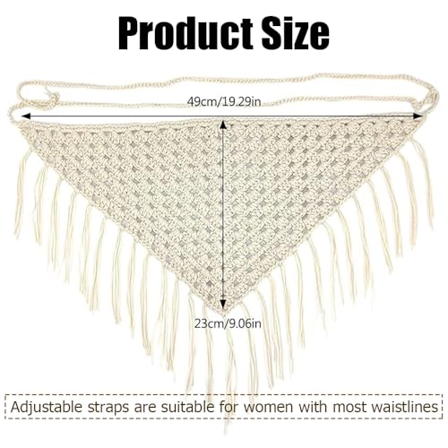 Sexy Hollow Out Mesh Braid Belt for Women,Boho Tassle Skirts Jeans Waist Belt,Bikini Cover Up Swimwear Headscarf2