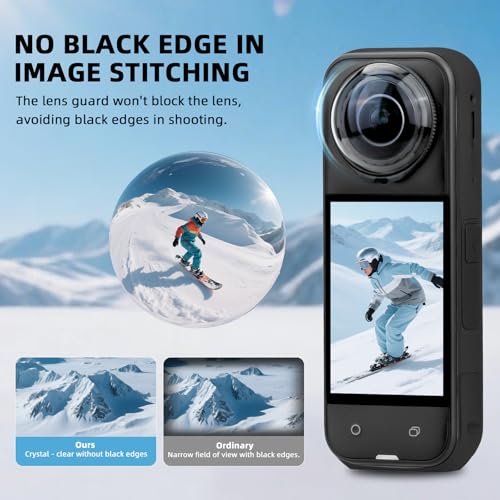 Flymile Insta 360 X5 Premium Lens Guard + 2 Pack Screen Protector Accessories Bundle, 10H Transparency Tempered Glass Film Lens Cover for Insta360 X5 Protective Kit Anti-scratch Camera[Bubble Free] — view 5