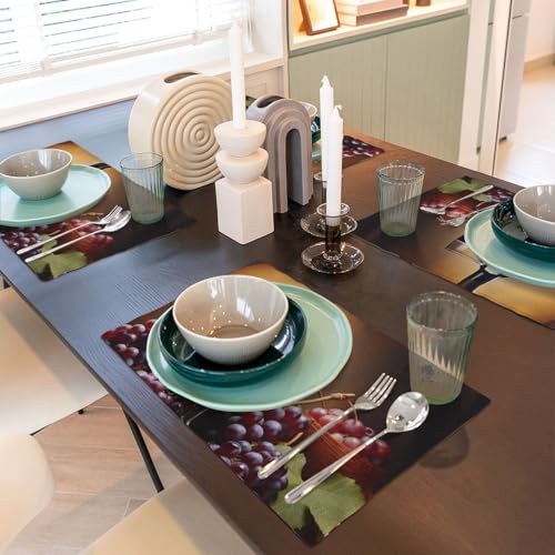 Set de table imitation lin lavable pour des repas de cuisine sans taches - 7