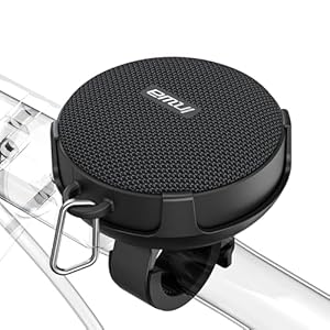 Inwa Bluetooth Bicycle Speakers with TF Card Mode, Waterproof Wireless Portable Traveling Bike Speaker, Built in Mic for Bicycle Riding, Showering, Hiking, Pool, Beach, Golfing(Black)