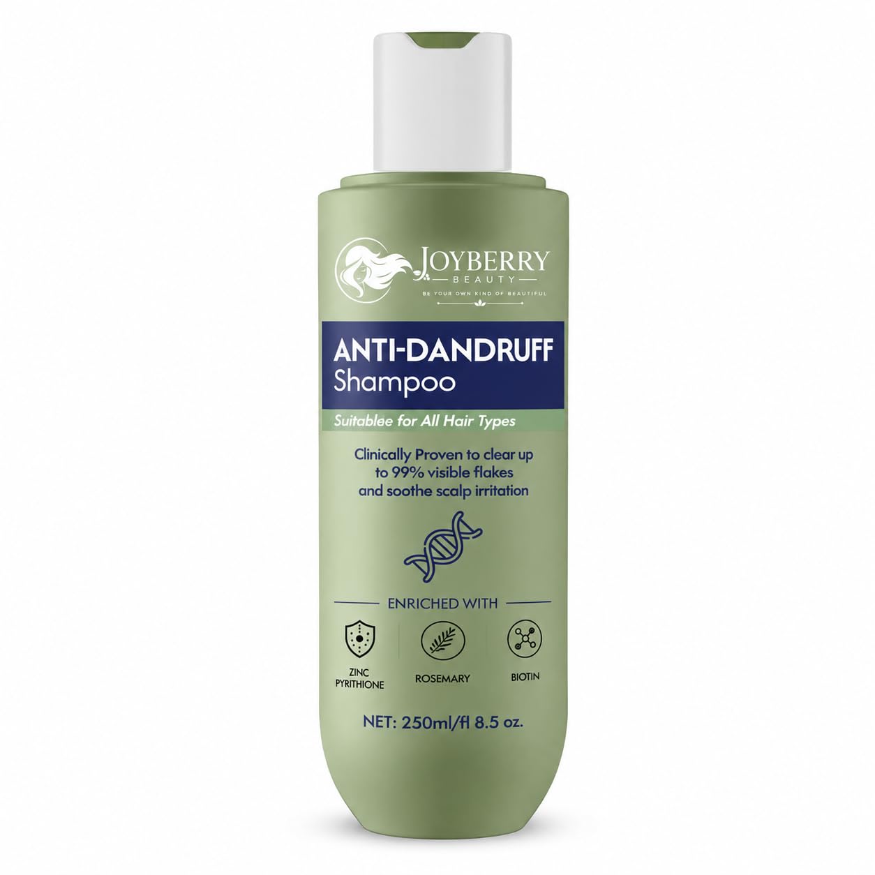Anti-Dandruff Shampoo 250ml | Zinc Pyrithione, Rosemary & Biotin | Non-Drying Scalp Care Shampoo for Men & Women | Helps Remove Visible Flakes | Suitable for All Hair Types-image-28