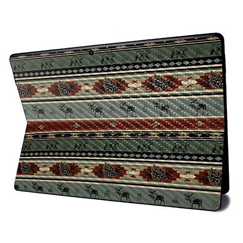 Image of MightySkins Carbon Fiber Skin for Microsoft Surface Pro X - Cabin Stripes | Textured Carbon Fiber Finish | Easy to Apply, Remove, and Change Styles | Made in The USA