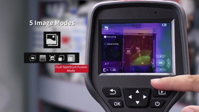 Image of 2025 Advanced Thermal Camera with AI chip, 384 x 288 IR Resolution,5MP Visual,43.7 x 31.9 FOV Camera, Voice Annotation Infrared Imager with 3.5-Inch Touch Screen, -20C to +550C, WiFi