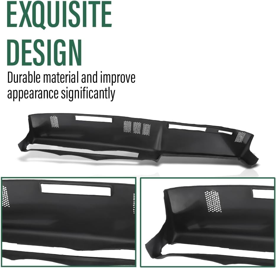 GRAND ORANGE Dash Cover Dashboard Black Compatible with GMC Chevy Full Size Pickup 1981-1987, Fit GMC Chevy SUV 1981-1991