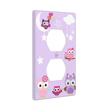 1 Gang Outlet Covers Duplex Receptacle Wall Plate Decorative Wallplate Electrical Faceplate Lightswitch for Living Room Bedroom House Decor