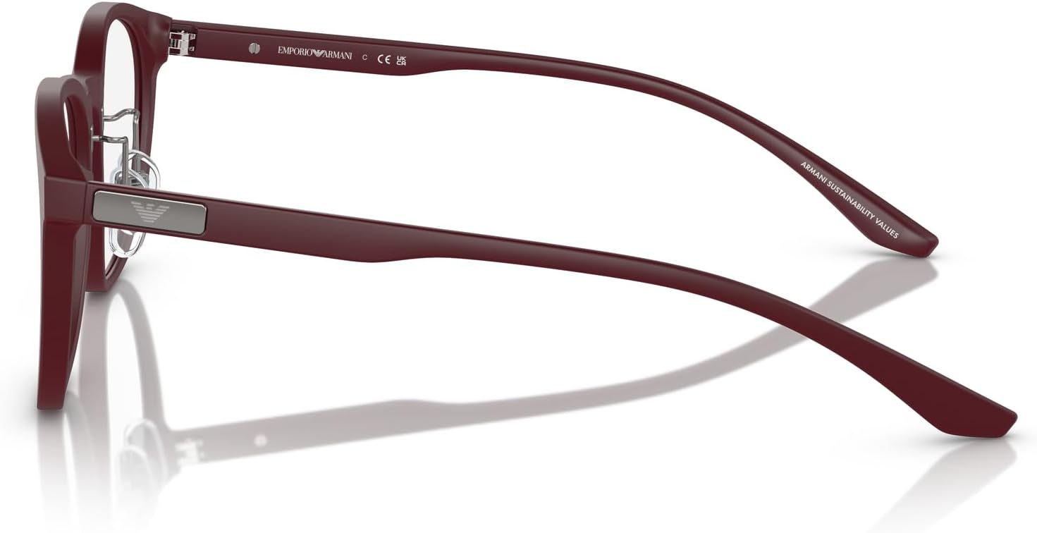 Emporio Armani Men's Ea3229f Low Bridge Fit Round Prescription Eyewear Frames