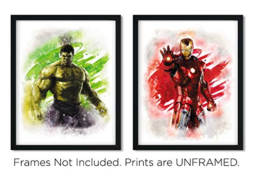 Sight And Sound Art Marvel Avengers Superhero Watercolor Art Prints thumb #2
