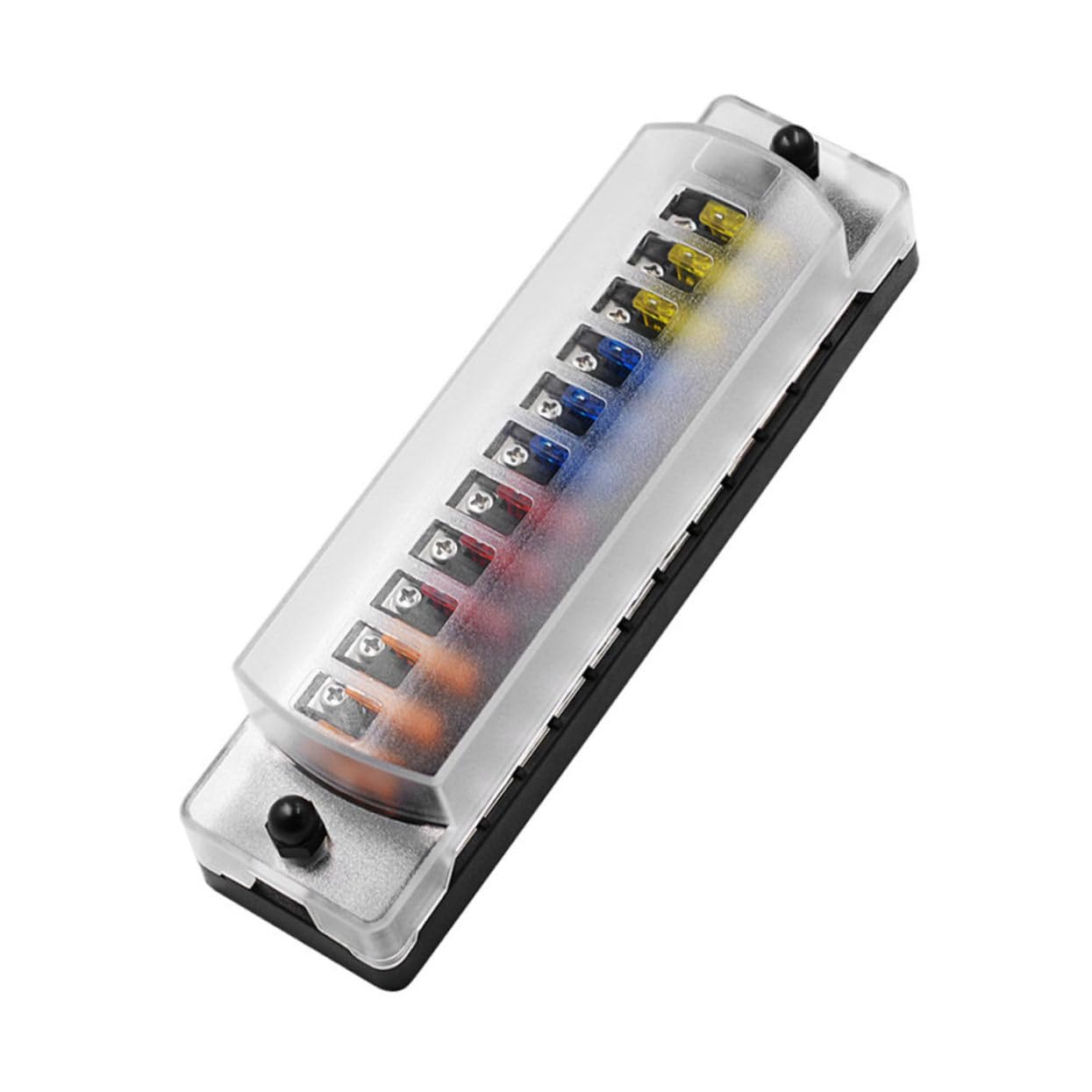 Alipis Caja de Fusibles para Automóvil Vías de Portafusibles para Coche con Tapa Bloque de Fusibles para Panel Eléctrico