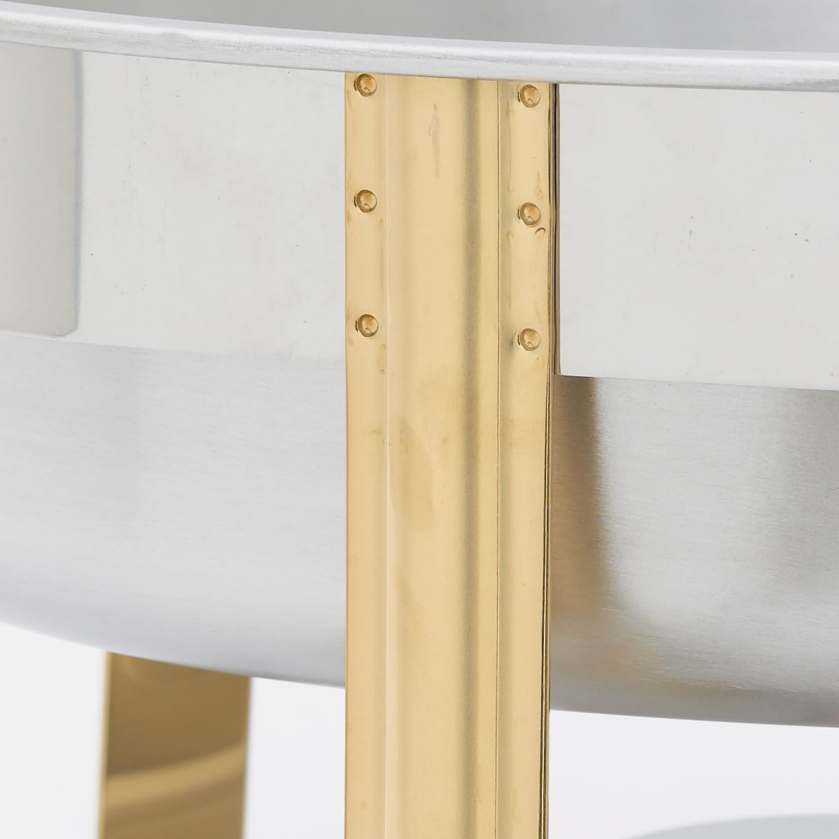 Winco Malibu Stainless Steel Chafer with Gold Accents, 6 Quart