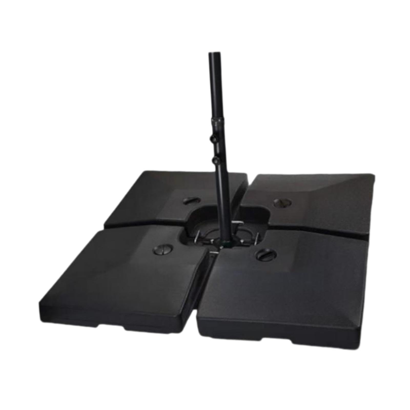 Base para Sombrilla, Soporte para Sombrilla de Verano para Exteriores, Rellenable con Agua Y Arena, Base para Sombrilla de Patio para Balcón, Césped, Cuadrado con Varilla