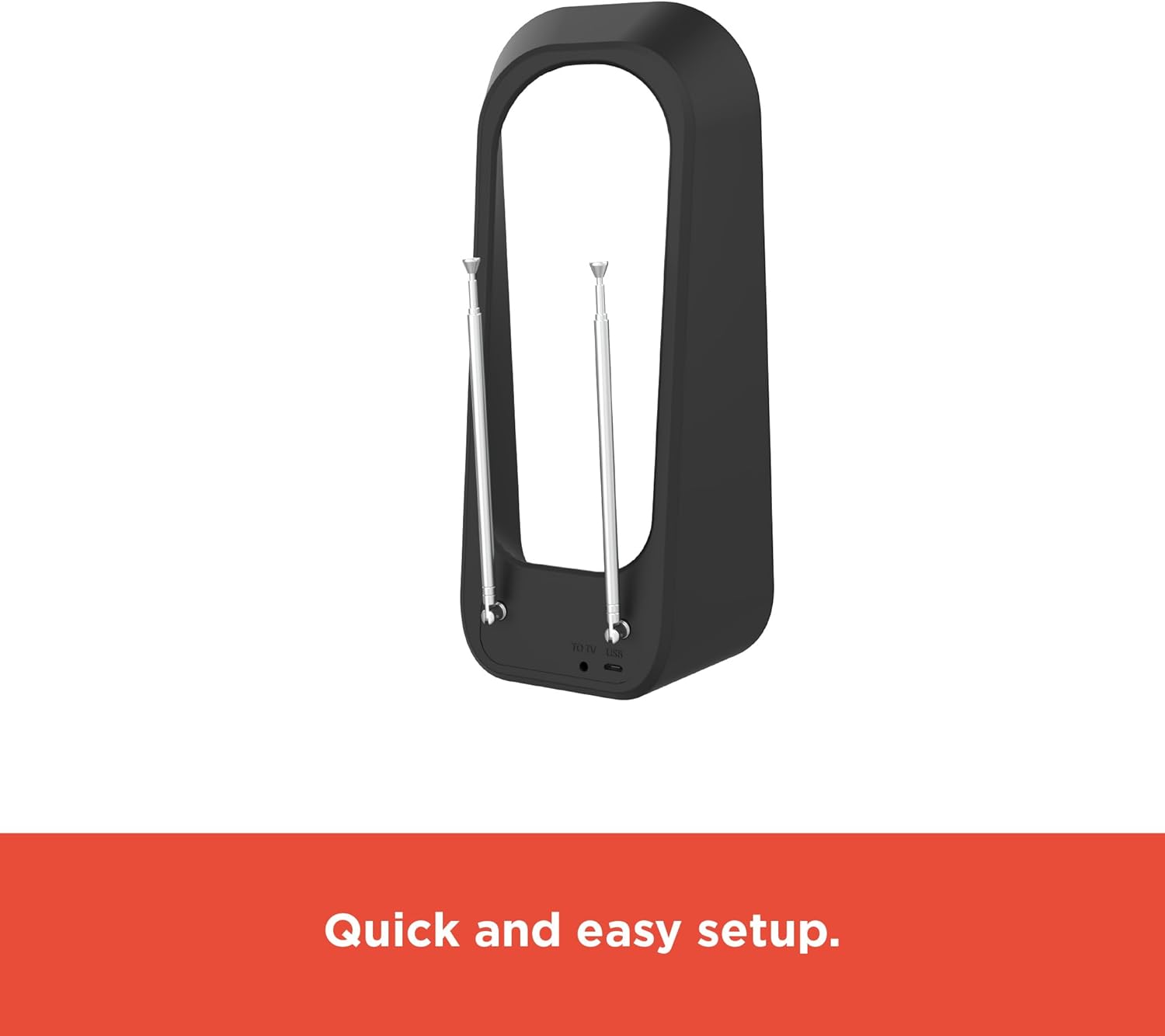 Back view of the RadioShack Digital Indoor Antenna showing the coaxial connection port.