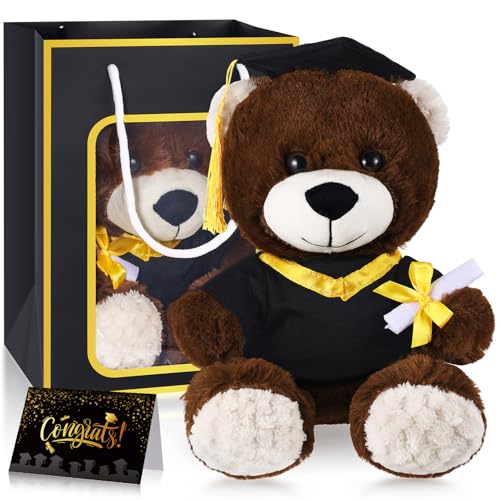 ZJoey Bear with Graduation Cap Toys Class of 2026 Plush Stuffed Teddy Bear Animal Dog Cap and Gown...