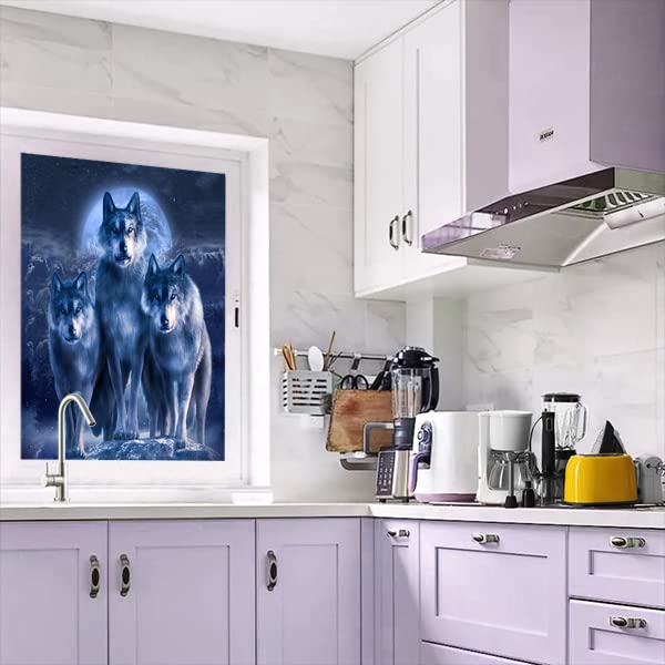 Vinilo decorativo para ventana Horror Wolves 23.6x35.4 in miniatura 6